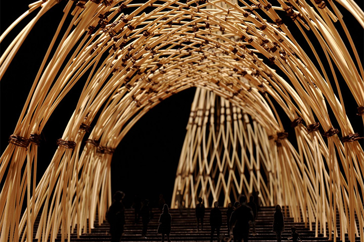 竹による儀式空間