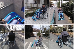 手動車椅子向けの取り外し可能な牽引デバイスのデザイン提案
